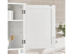 Best SoBuy Badezimmerschrank Hängeschrank Wandschrank Weiß BZR19-W