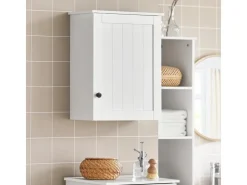 Best SoBuy Badezimmerschrank Hängeschrank Wandschrank Weiß BZR19-W