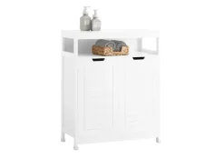 Clearance Badkommode Kommode Sideboard Flurschrank Badezimmerschrank Weiß BZR121-W Küchenschränke