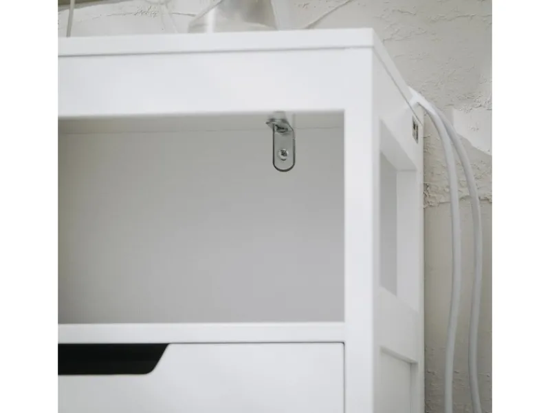 Clearance Badkommode Kommode Sideboard Flurschrank Badezimmerschrank Weiß BZR121-W Küchenschränke