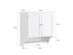 Sale SoBuy Hängeschrank Badezimmerschrank Wandschrank Küchenschrank BZR84-W