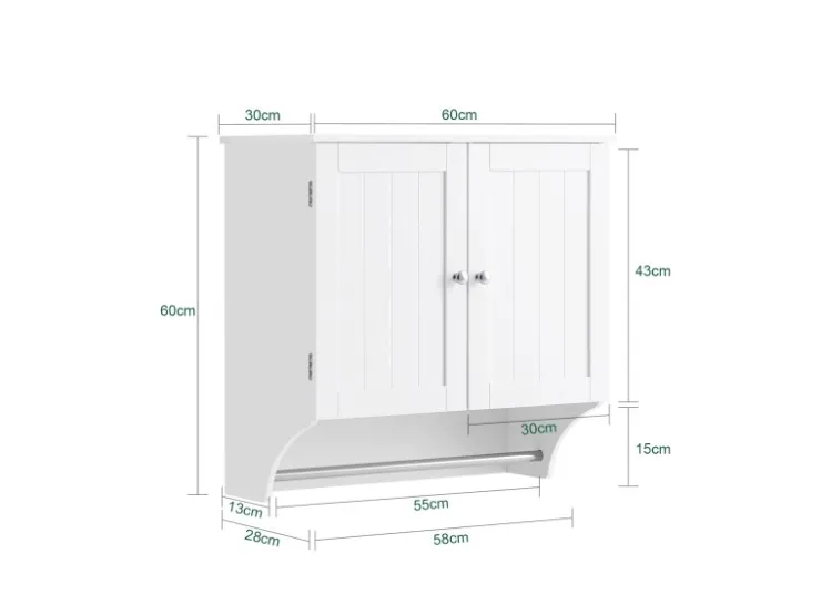 Sale SoBuy Hängeschrank Badezimmerschrank Wandschrank Küchenschrank BZR84-W
