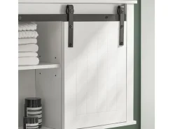 Hot Hängeschrank mit Schiebetür Wandschrank Badezimmerschrank BZR71-W Küchenschränke