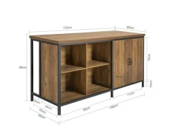 Best Kücheninsel Freistehend Küchenschrank Sideboard 170x89x60cm KNL01-F Kücheninseln|Inselhauben