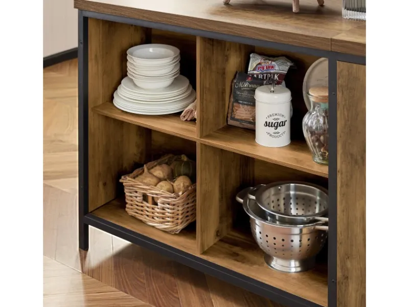Best Kücheninsel Freistehend Küchenschrank Sideboard 170x89x60cm KNL01-F Kücheninseln|Inselhauben