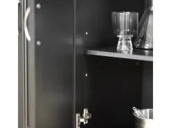 SoBuy Kücheninseln|Servierwagen<Kücheninsel Küchenwagen Küchenschrank Servierwagen Schwarz FKW71-SCH