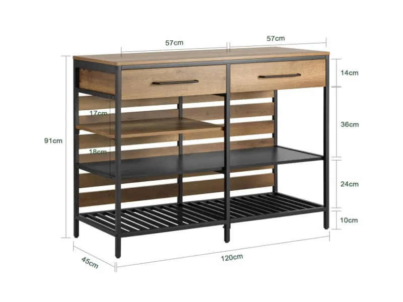 Discount Kücheninsel Sideboard mit Schublade Kommode Küchenschrank Vintage FSB85-PF Kücheninseln|Servierwagen