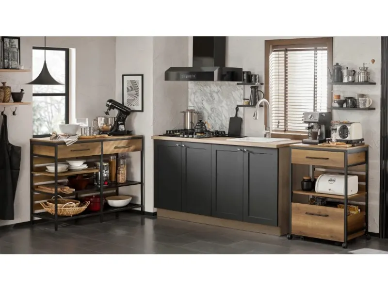 Discount Kücheninsel Sideboard mit Schublade Kommode Küchenschrank Vintage FSB85-PF Kücheninseln|Servierwagen