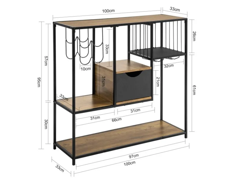 Hot Küchenregal Standregal Mikrowellenregal Küchenschrank Sideboard FSB56-F Küchenregale|Pfannen