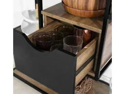 Hot Küchenregal Standregal Mikrowellenregal Küchenschrank Sideboard FSB56-F Küchenregale|Pfannen