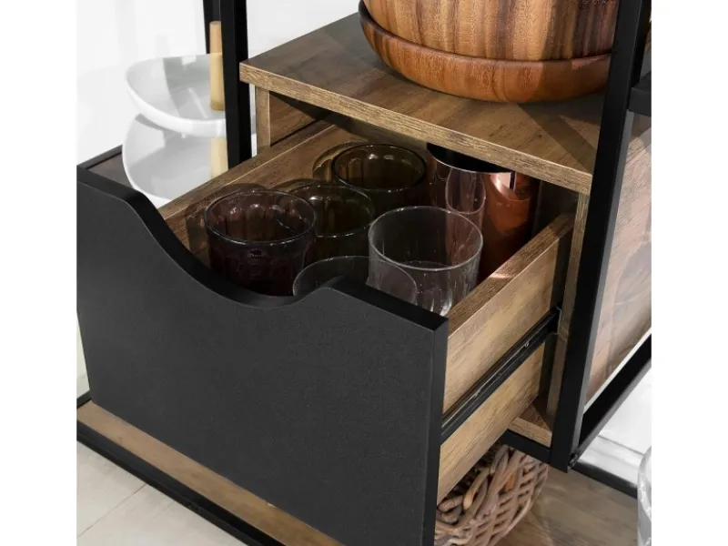 Hot Küchenregal Standregal Mikrowellenregal Küchenschrank Sideboard FSB56-F Küchenregale|Pfannen