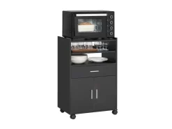 New SoBuy Küchenschrank Küchenwagen Mikrowellenschrank Servierwagen FSB09-SCH