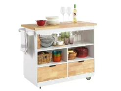 Küchenwagen Kücheninsel Rollwagen Sideboard Servierwagen FKW107-WN Kücheninseln|Servierwagen