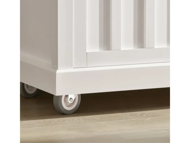 Outlet Küchenwagen mit Flaschenablage Küchenschrank Servierwagen Weiß FKW94-W Küchenschränke