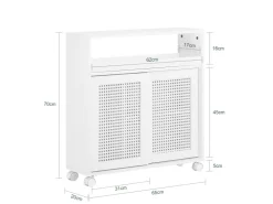 Online SoBuy Nischenregal Nischenschrank mit Rollen Küchenregal Rollwagen 20cm BZR119-W