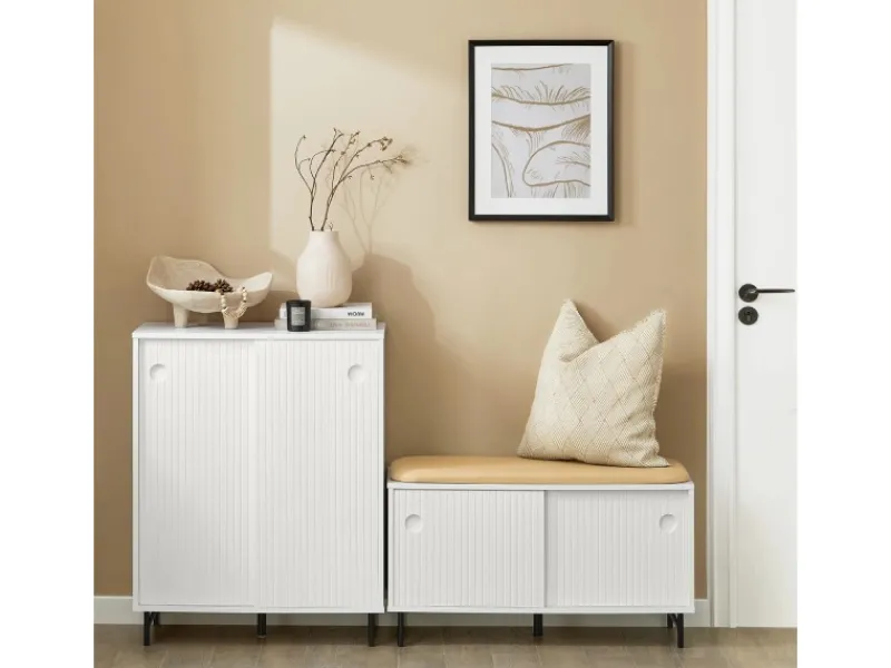 Sale Schuhschrank Küchenschrank Sideboard Kommode Weiß FSB62-W Küchenschränke