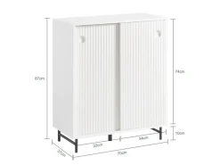Sale Schuhschrank Küchenschrank Sideboard Kommode Weiß FSB62-W Küchenschränke