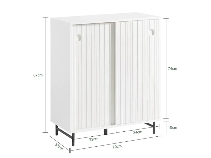 Sale Schuhschrank Küchenschrank Sideboard Kommode Weiß FSB62-W Küchenschränke