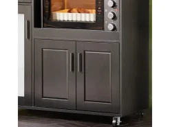 Sale SoBuy Sideboard auf Rollen Küchenwagen Mikrowellenschrank Rollwagen FSB78-SCH