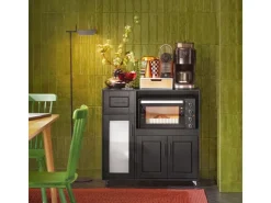 Sale SoBuy Sideboard auf Rollen Küchenwagen Mikrowellenschrank Rollwagen FSB78-SCH
