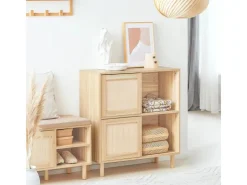 SoBuy Küchenschränke<Sideboard Kommode Küchenschrank Flurschrank Lowboard Natur FSB87-N