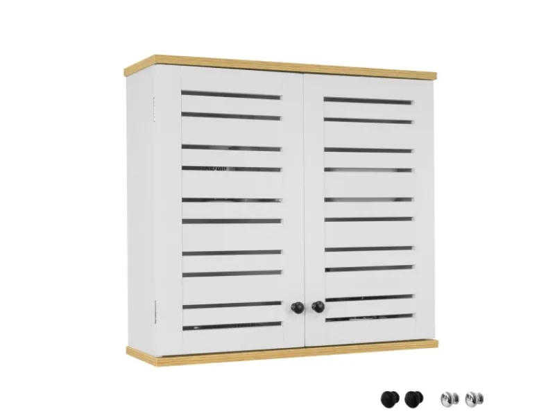 Best Wandschrank Badezimmerschrank Küchenschrank Medizinschrank Weiß BZR42-W Küchenschränke