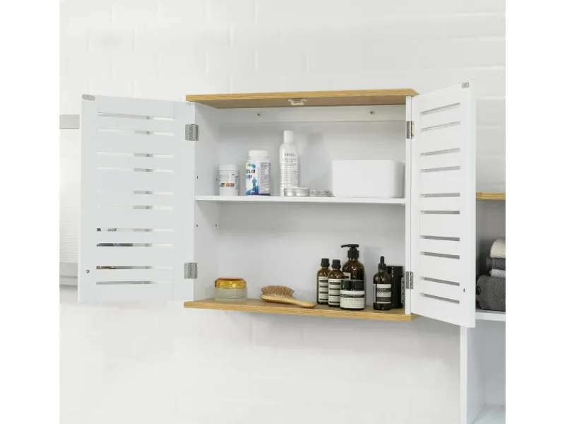 Best Wandschrank Badezimmerschrank Küchenschrank Medizinschrank Weiß BZR42-W Küchenschränke