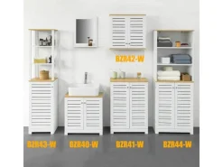 Best Wandschrank Badezimmerschrank Küchenschrank Medizinschrank Weiß BZR42-W Küchenschränke