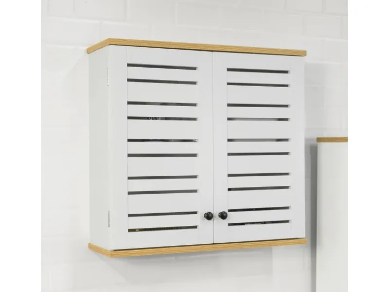 Best Wandschrank Badezimmerschrank Küchenschrank Medizinschrank Weiß BZR42-W Küchenschränke