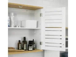 Best Wandschrank Badezimmerschrank Küchenschrank Medizinschrank Weiß BZR42-W Küchenschränke