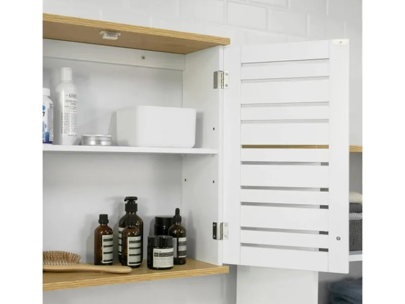 Best Wandschrank Badezimmerschrank Küchenschrank Medizinschrank Weiß BZR42-W Küchenschränke