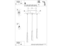 Clearance Lighting Hängeleuchte Prysm 3L Weiß Kücheninseln
