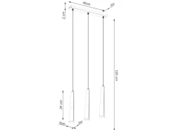 Clearance Lighting Hängeleuchte Prysm 3L Weiß Kücheninseln