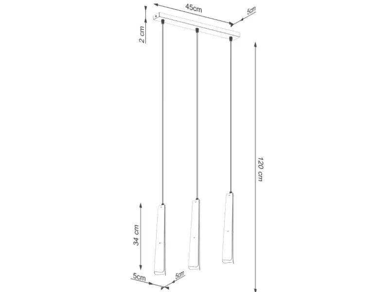 Clearance Lighting Hängeleuchte Prysm 3L Weiß Kücheninseln