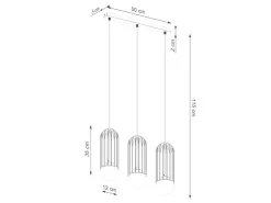 Sollux Kücheninseln<Lighting Pendelleuchte Brina 3L Weiß