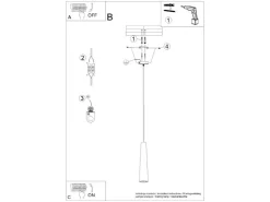 Sollux Lighting Pendelleuchte Electra Beton Grau
