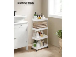 Sale Songmics Küchenregal 4 Ebenen 22,2 cm x 40,3 cm x 86 cm Weiß