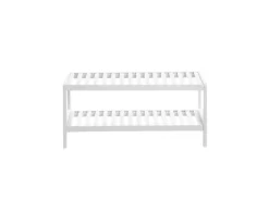Songmics Küchenregale<Schuhregal Bambus 26 cm x 70 cm x 33 cm Weiß