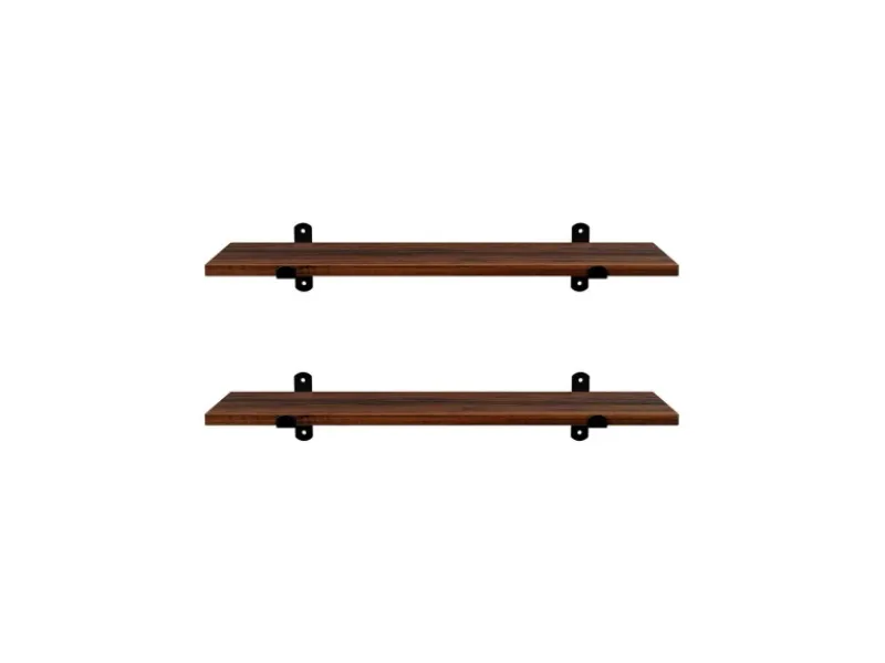 Sale Schweberegal 60 cm x 20 cm x 7 cm Braun-Schwarz Küchenregale