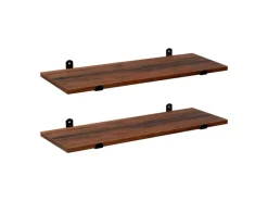 Sale Schweberegal 60 cm x 20 cm x 7 cm Braun-Schwarz Küchenregale