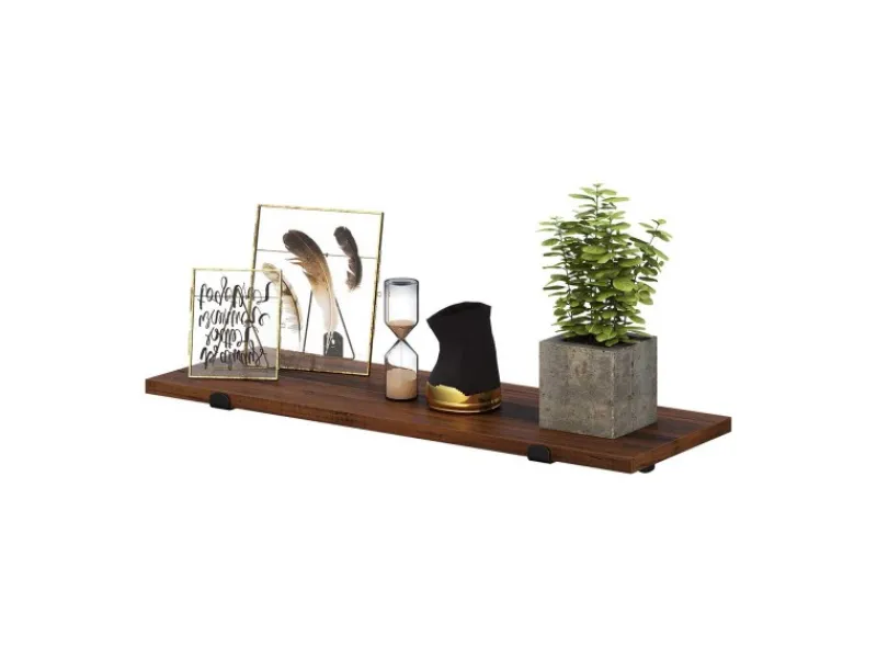 Sale Schweberegal 60 cm x 20 cm x 7 cm Braun-Schwarz Küchenregale