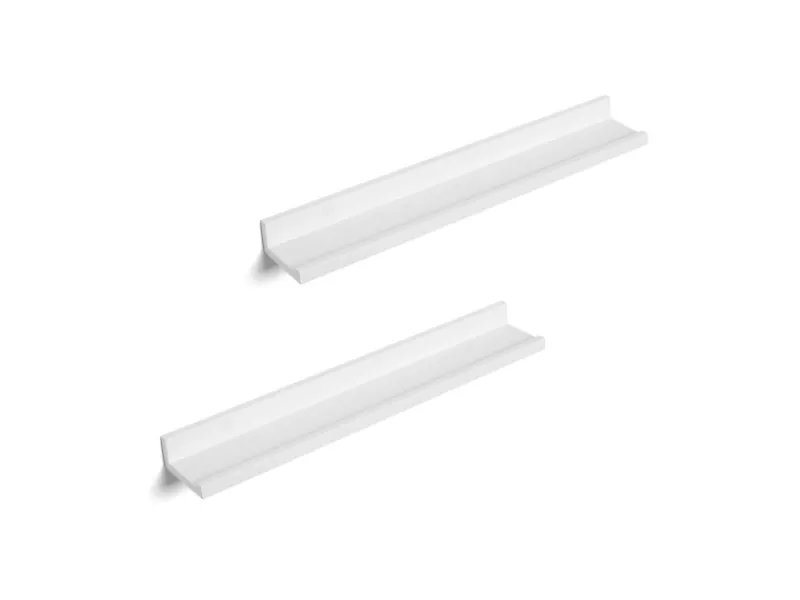 Hot Schweberegal 2er Set 10 cm x 60 cm Weiß Küchenregale