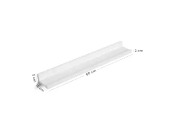 Hot Schweberegal 2er Set 10 cm x 60 cm Weiß Küchenregale