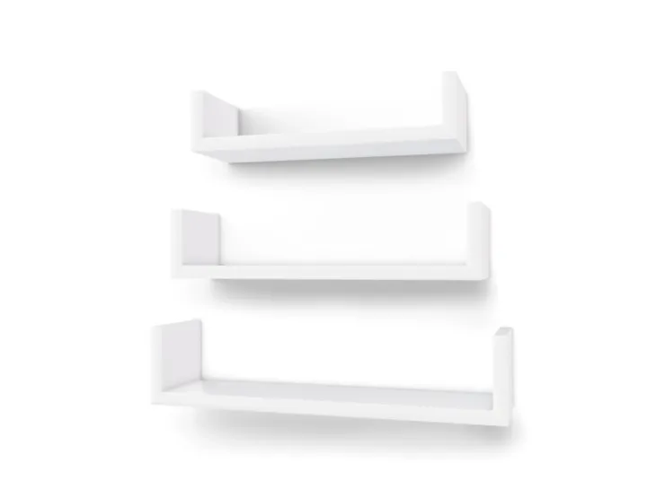 Hot Songmics Schweberegal 3er Set Weiß