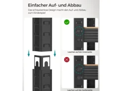 Online Standregal 50 cm x 100 cm x 200 cm Braun-Schwarz Küchenregale