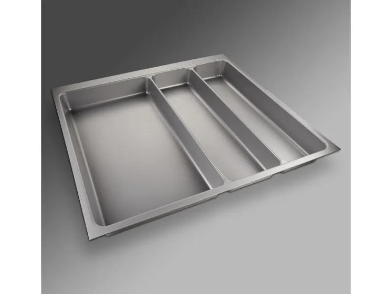 Discount Besteckeinsatz ORGA-BOX II MAXI 462 x 509 x 50 mm Silbergrau Für Nobilia 60er Schublade Besteckkästen