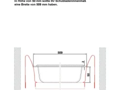 Discount Besteckeinsatz ORGA-BOX II MAXI 462 x 509 x 50 mm Silbergrau Für Nobilia 60er Schublade Besteckkästen