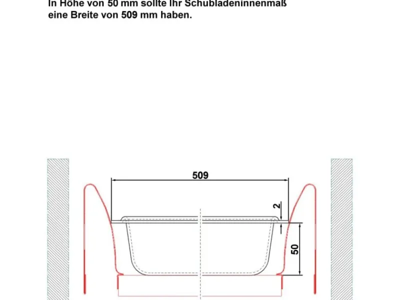 Discount Besteckeinsatz ORGA-BOX II MAXI 462 x 509 x 50 mm Silbergrau Für Nobilia 60er Schublade Besteckkästen