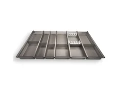 Discount Cuisio Besteckeinsatz 900 mm Höhe 55 mm Transluzent Graphitgrau mit Messerblock Besteckkästen