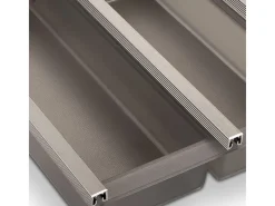 Best Cuisio Besteckeinsatz 500 mm Höhe 55 mm Transluzent Graphitgrau Besteckkästen